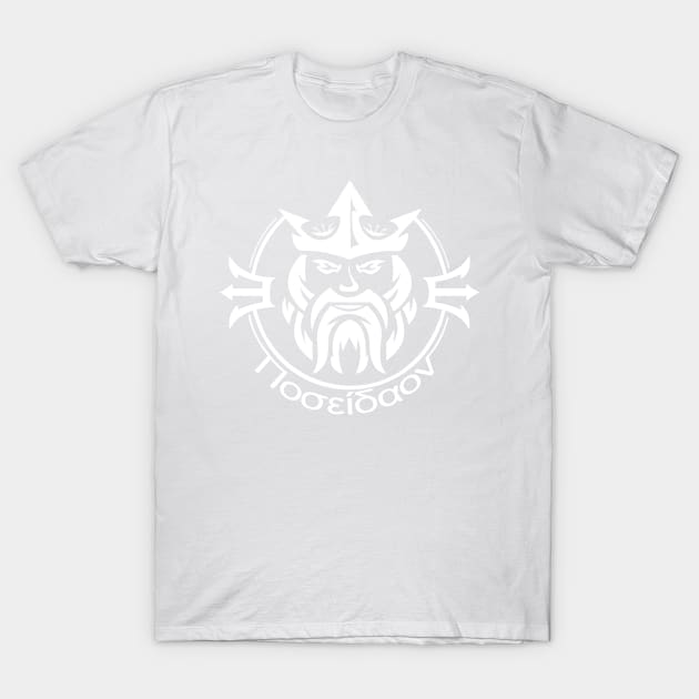 Poseidon - God of the Sea T-Shirt by GR8DZINE